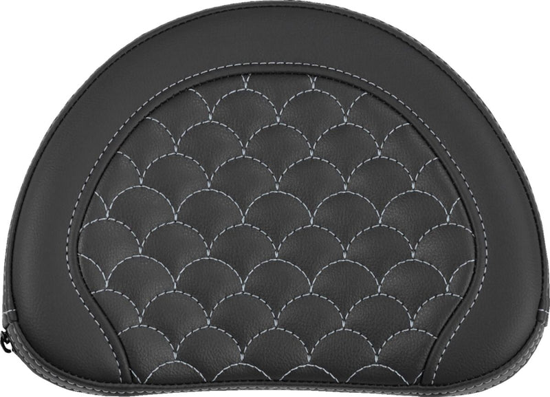 Saddlemen Contoured Sissy Bar Pad Black Silver Half-Moon Saddlehyde™ #051320905