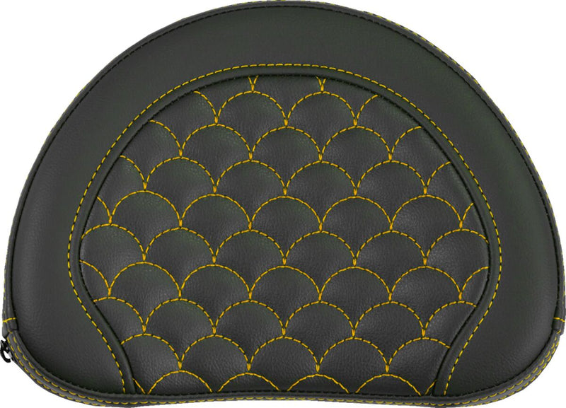 Saddlemen Contoured Sissy Bar Pad Black Gold Half-Moon Saddlehyde™ #051320907