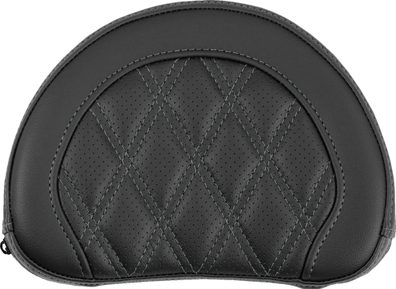 Saddlemen Contoured Sissy Bar Pad Black Grey Half-Moon Saddlehyde™ #051318402