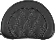 Saddlemen Contoured Sissy Bar Pad Black Silver Half-Moon Saddlehyde™