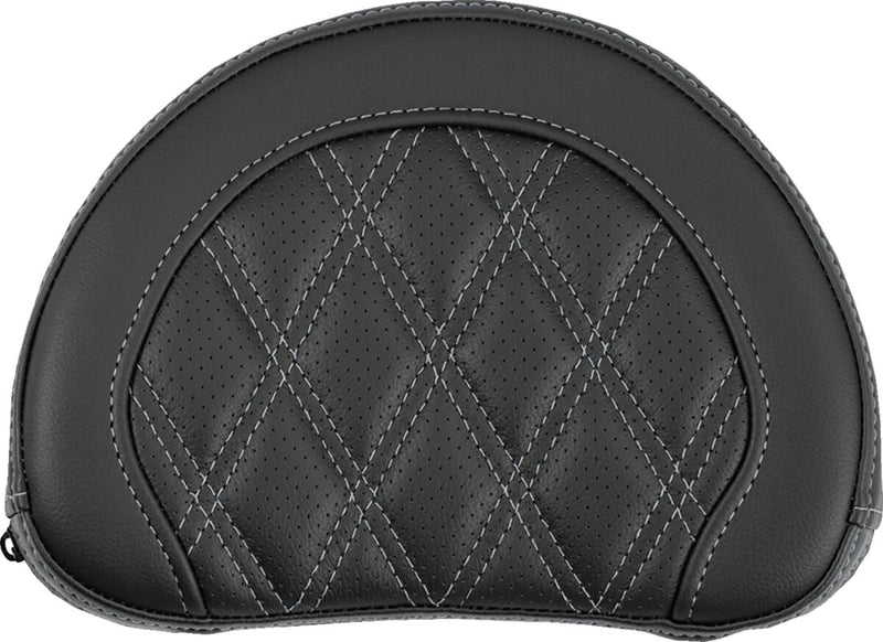 Saddlemen Contoured Sissy Bar Pad Black Silver Half-Moon Saddlehyde™