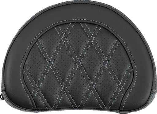 Saddlemen Contoured Sissy Bar Pad Black Silver Half-Moon Saddlehyde™