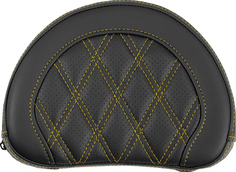 Saddlemen Contoured Sissy Bar Pad Black Gold Half-Moon Saddlehyde™ #051318407
