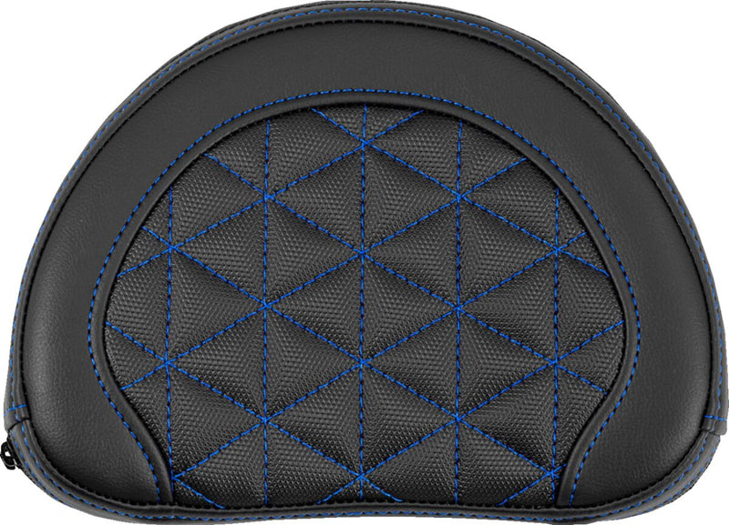 Saddlemen Contoured Sissy Bar Pad Black Blue Half-Moon Saddlehyde™ #051321101