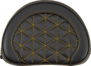 Saddlemen Contoured Sissy Bar Pad Black Orange Half-Moon Saddlehyde™