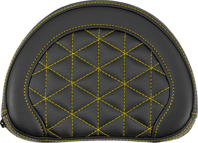 Saddlemen Contoured Sissy Bar Pad Black Gold Half-Moon Saddlehyde™ #051321107