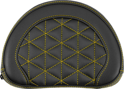 Saddlemen Contoured Sissy Bar Pad Black Gold Half-Moon Saddlehyde™ #051321107
