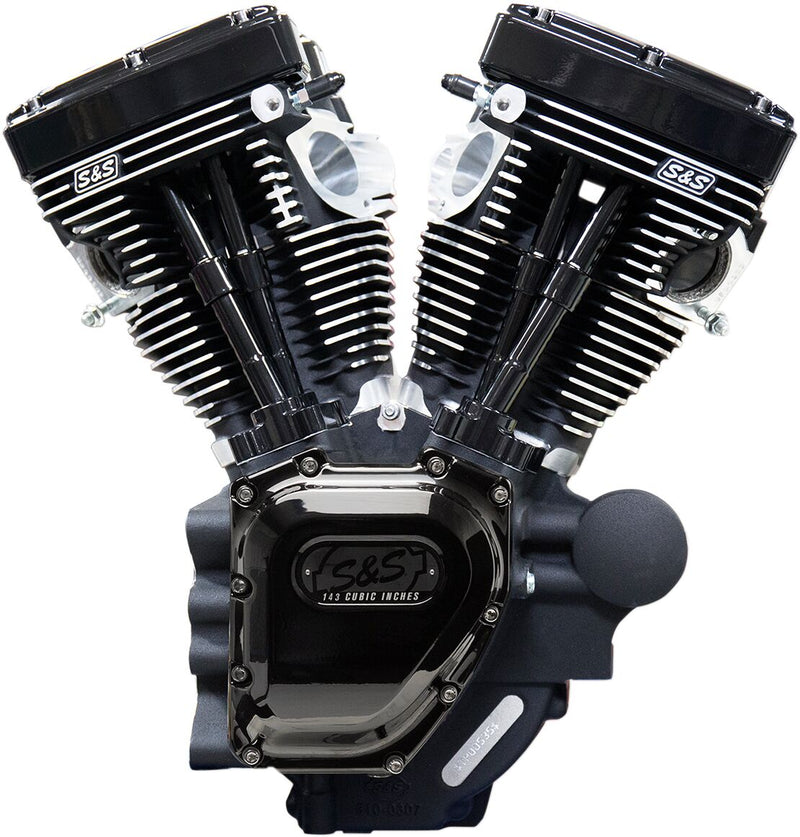 S&S Cycle T143 Long Block Engine T-Series Black #310-0901A