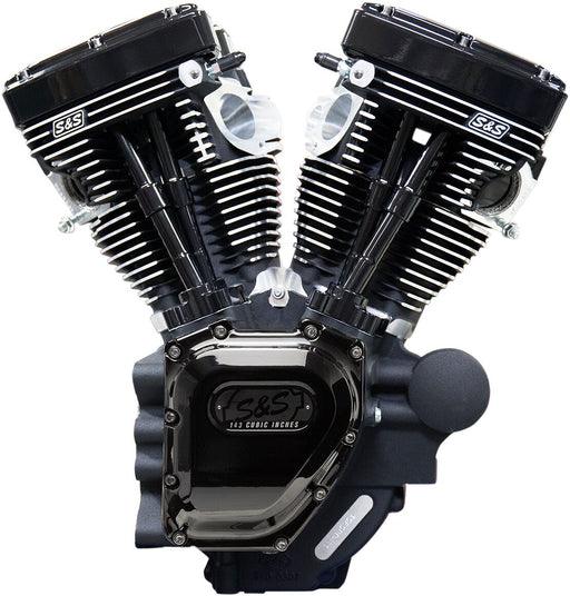 S&S Cycle T143 Long Block Engine T-Series Black