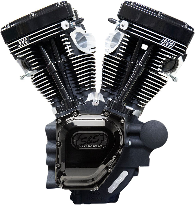 S&S Cycle T143 Long Block Engine T-Series Black