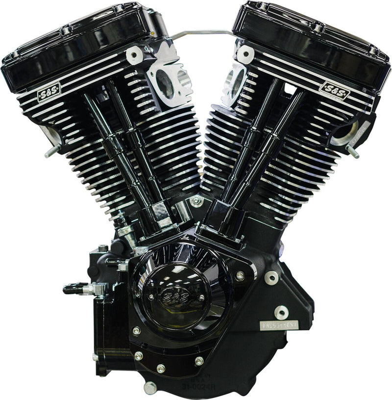 S&S Cycle V124 Long Block Engine for 1984-1999 Harley-Davidson Black