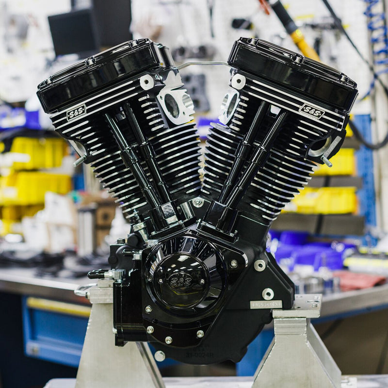 S&S Cycle V124 Long Block Engine for 1984-1999 Harley-Davidson Black Each