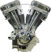 S&S Cycle V124 Long Block Engine for 1984-1999 Harley-Davidson Chrome Natural #310-1160