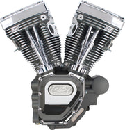 S&S Cycle T124 High Compression Long Block Engine for 2007-2016 Harley-Davidson T-Series Stone Grey