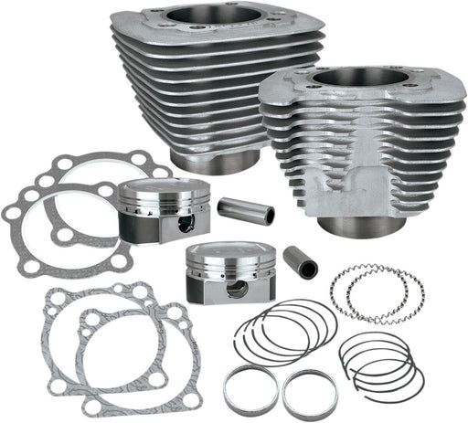 S&S Cycle 1200cc Conversion Kit for XL883 Powder-Coated Silver Big Bore Aluminium Cast