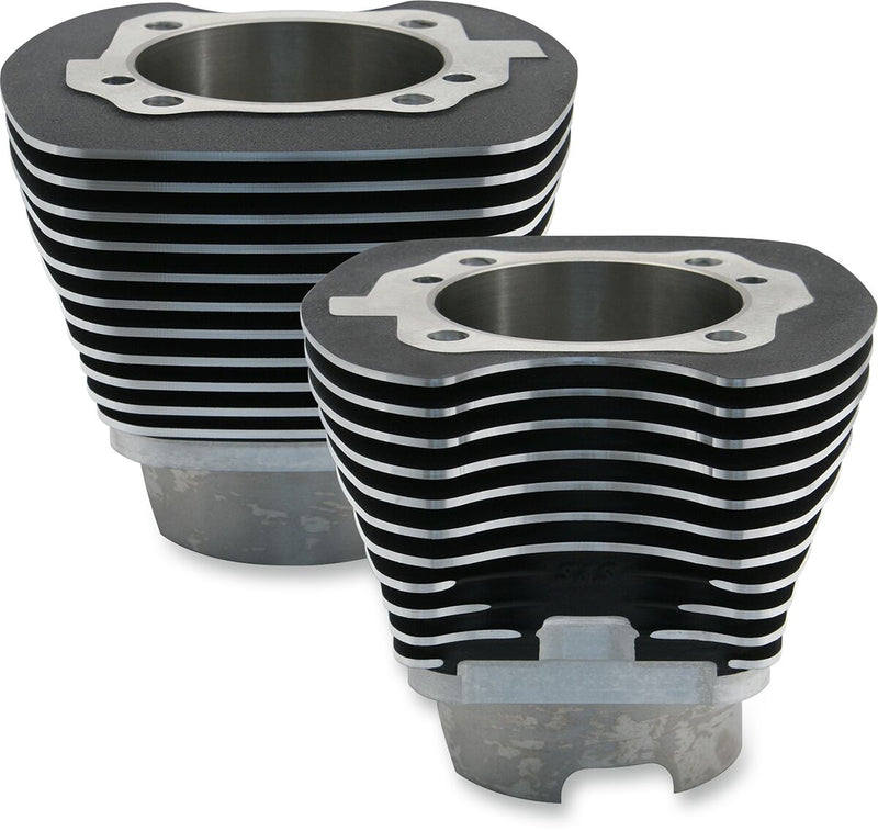 S&S Cycle 4-1/8" Bore Cylinder Cylinder Kit Black Powder-Coated Aluminium Pair #910-0255