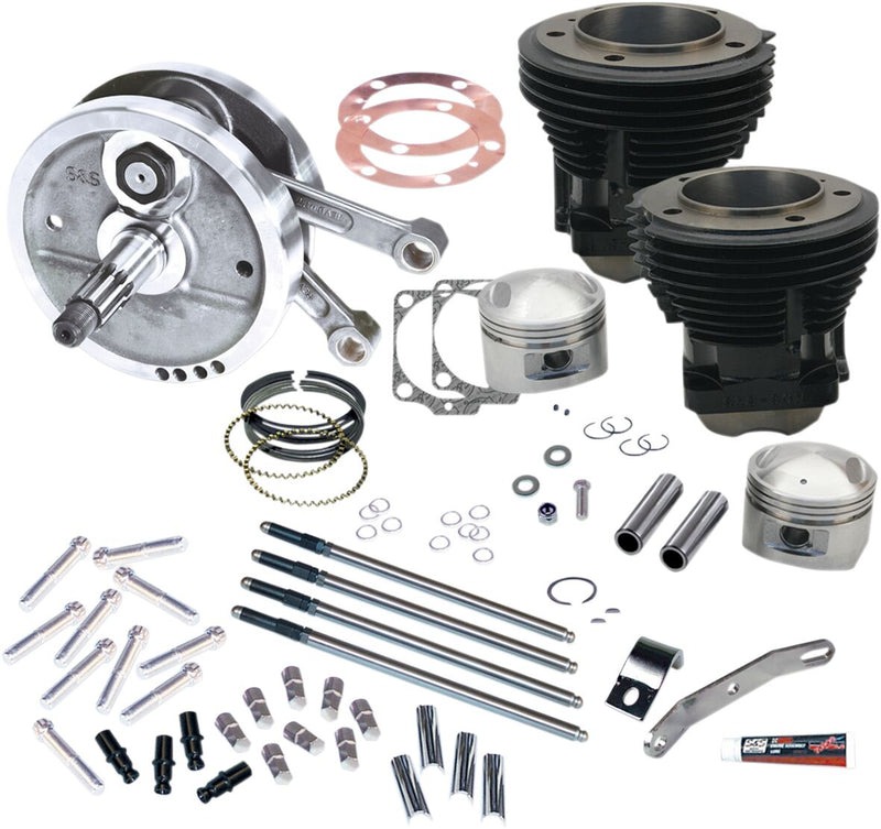 S&S Cycle Sidewinder® Big Bore Stroker Engine Performance Kit Black #91-9134