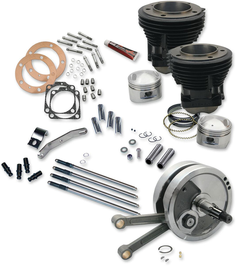 S&S Cycle Sidewinder® Big Bore Stroker Engine Performance Kit Black #91-9126