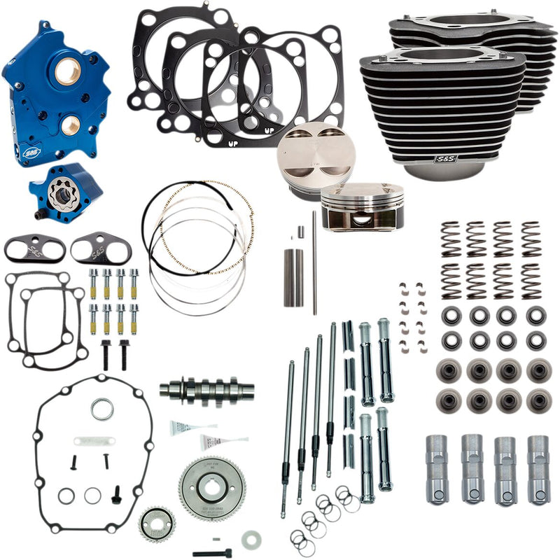 S&S Cycle 124 in. Power Package Engine Performance Kit for Various Various Harley-Davidson Motorcycles (See Fitment List)