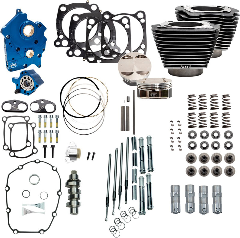 S&S Cycle Power PK CHN M8 BKG WTR for Harley-Davidson Touring, Softail, Dyna & Trike 2017-2025
