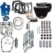 S&S Cycle 128" Power Package for 2017-2025 Harley-Davidson Performance Kit Black Non-Highlighted Fins
