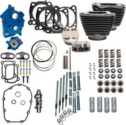 S&S Cycle 128" Power Package for 2017-2025 Harley-Davidson Performance Kit Black Granite Highlighted Fins