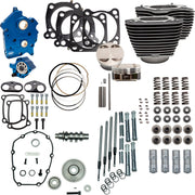 S&S Cycle 128" Power Package for 2017-2025 Harley-Davidson Performance Kit Black Highlighted Fins