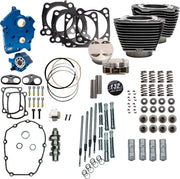 S&S Cycle 132" Power Package for M8 for 2017-2023 Harley-Davidson Performance Kit Black Granite Highlighted Fins Engine