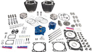S&S Cycle 132" Power Package Engine Performance Kit for 2017-2026 Harley-Davidson Black Highlighted Fins HPT496 Series