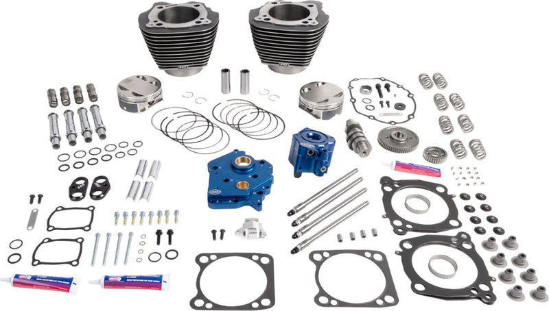 S&S Cycle 132" Power Package Engine Performance Kit for 2017-2026 Harley-Davidson Black Granite HPT496 Series