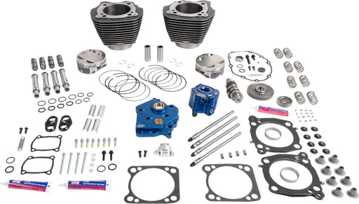 S&S Cycle 132" Power Package Engine Performance Kit for 2017-2026 Harley-Davidson Black Granite HPT496 Series