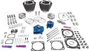 S&S Cycle 132" Power Package Engine Performance Kit for 2017-2026 Harley-Davidson Black Highlighted Fins HPT496 Series