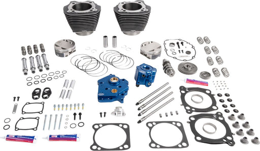 S&S Cycle 132" Power Package Engine Performance Kit for 2017-2026 Harley-Davidson Black Granite HPT496 Series