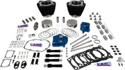 S&S Cycle 129" Power Package Engine Performance Kit for 2017-2026 Harley-Davidson Black Non-Highlighted Fins HPT496 Series #310-1394