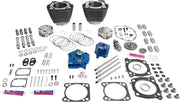 S&S Cycle 129" Power Package Engine Performance Kit for 2017-2026 Harley-Davidson Black Highlighted Fins HPT496 Series