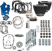 S&S Cycle 128" Power Package for 2017-2026 Harley-Davidson Performance Kit Black Granite Highlighted Fins 550G