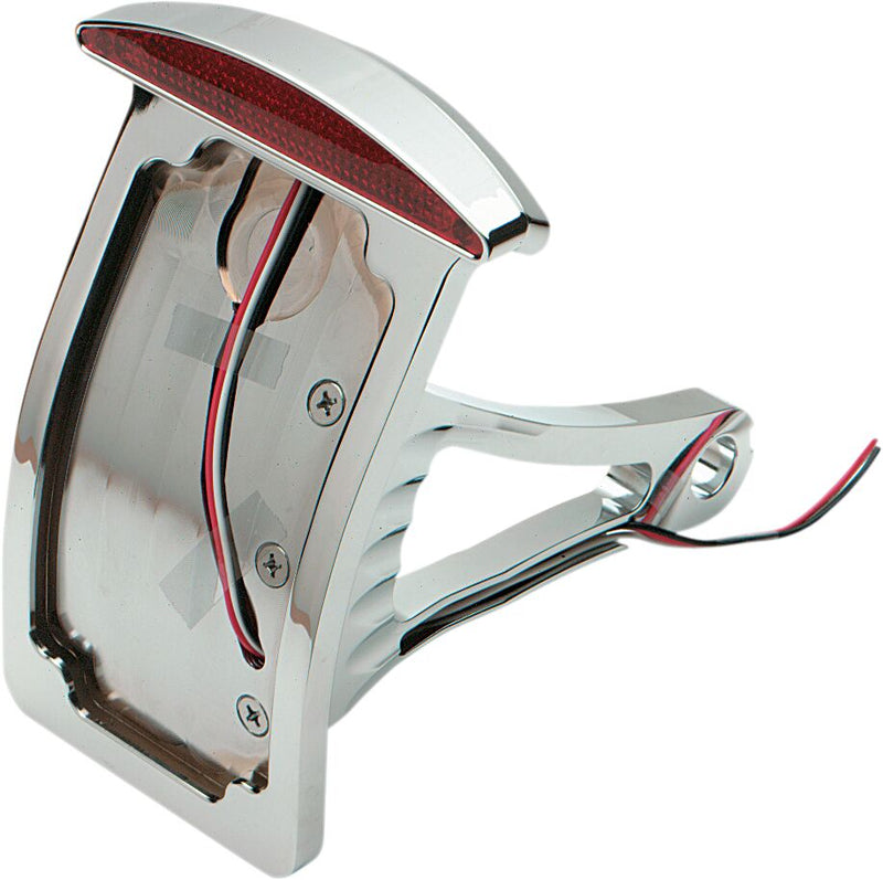 Drag Specialties Side Mount Half-Moon LED Taillight and Number plate Mount Fits Harley-Davidson Softail Models 1985-1999