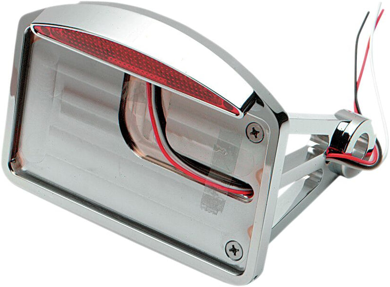 Drag Specialties Side Mount Half-Moon LED Taillight and Number plate Mount Fits Harley-Davidson Softail Models 1985-1999