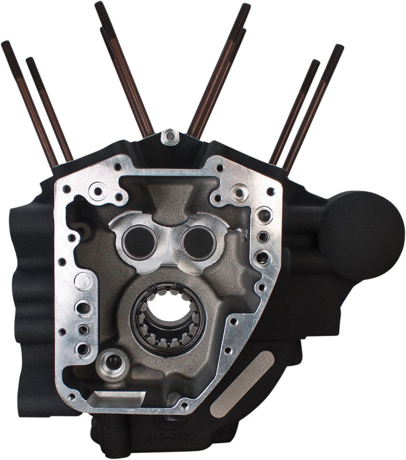 S&S Cycle Engine Case Super Stock® T2 Powder-Coated Wrinkle Black 356 T-6 Aluminium #310-0367A