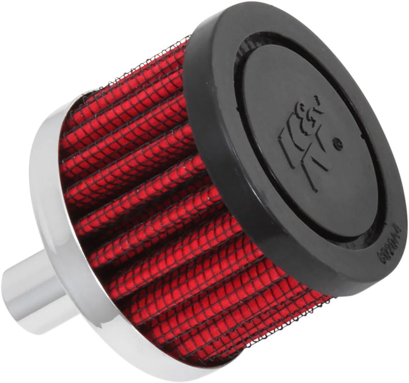 K & N Crankcase Vent Filters Black Chrome