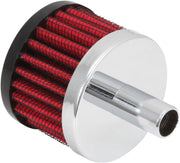 K & N Crankcase Vent Filters Black Chrome Each