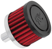 K & N Crankcase Vent Filters Black Chrome Each