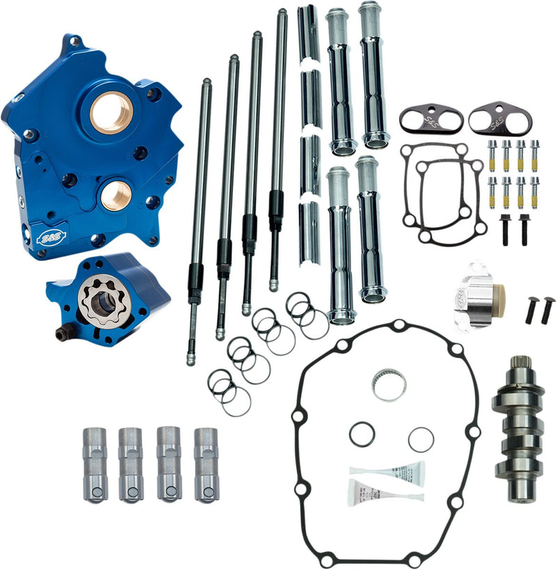 S&S Cycle Chrome 465 Chain Drive Camchest Kit w/Pushrod Tube for 2017-2024 Harley-Davidson Touring and 2022 Harley-Davidson Trike #310-0999B