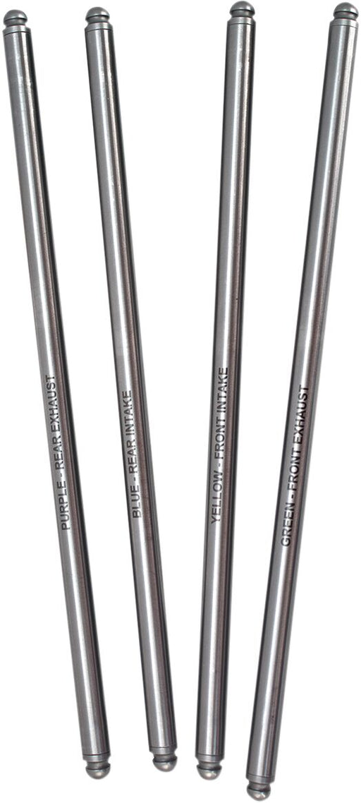 S&S Cycle Pushrod Non-Adjustable Pushrod Set Fixed Length Chromoly Steel Set of 4