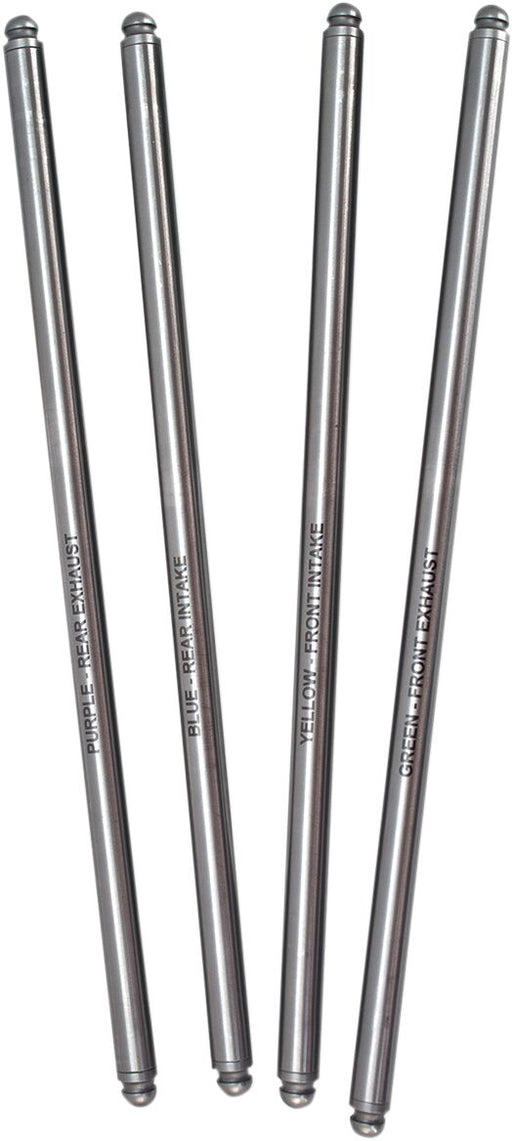 S&S Cycle Pushrod Non-Adjustable Pushrod Set Fixed Length Chromoly Steel Set of 4