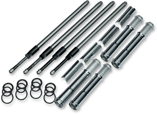 S&S Cycle Quickee Pushrod Kit with Chrome Covers Chromoly Steel
