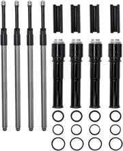 S&S Cycle Quickee Pushrod Kit with Gloss Black Covers Chromoly Steel Set of 4 #930-0137