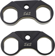 S&S Cycle Tappet Cuffs Anodised Black Lifter Guide Billet Aluminium Pair