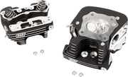S&S Cycle 79 cc Super Stock® Cylinder Head Cylinder Head Kit Powder-Coated Wrinkle Black Aluminium Pair