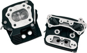 S&S Cycle Performance Replacement Head Cylinder Head Kit Powder-Coated Wrinkle Black Low Compression Aluminium Pair #106-4570